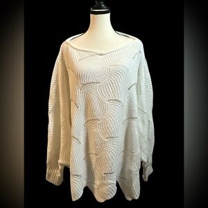 Chic Off-Shoulder White Sweater